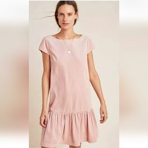 Maeve Anthropologie Mauve Tessa Corduroy Dress